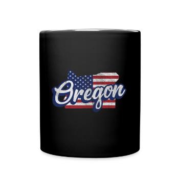 US Flagge Oregon Design für stolze Oregonians - Tasse einfarbig - Schwarz - Vorne