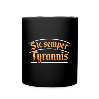 Motto von Virginia Map Design für stolze Virginier - Tasse einfarbig - Schwarz - Vorne