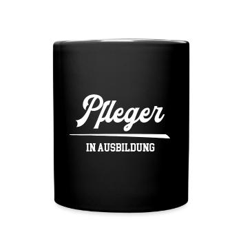 Pfleger in Ausbildung Pflegekraft Pflegefachmann - Tasse einfarbig - Schwarz - Vorne