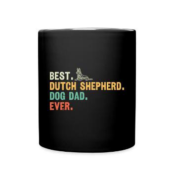 Holländischer Schäferhund Dutch Shepherd - Tasse einfarbig - Schwarz - Vorne