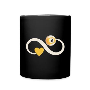Snooker Pool Billard - Tasse einfarbig - Schwarz - Vorne