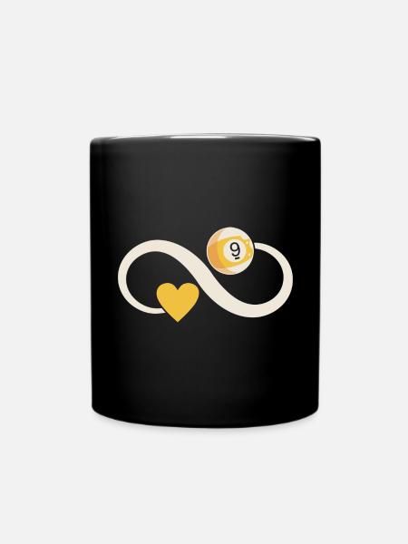Snooker Pool Billard - Tasse einfarbig - Schwarz