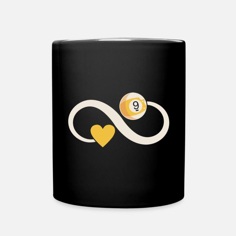 Snooker Pool Billard - Tasse einfarbig - Schwarz