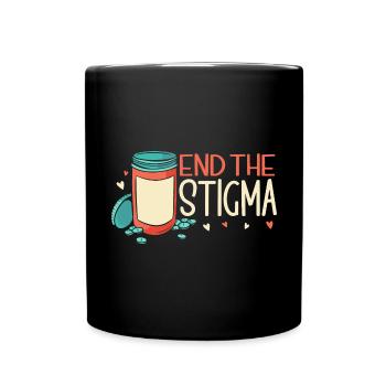 Anxiety Depression Mental Health - Full Colour Mug - black - Front