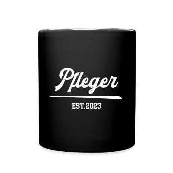 Pfleger 2023 Altenpfleger Pflegefachmann Pflege - Tasse einfarbig - Schwarz - Vorne
