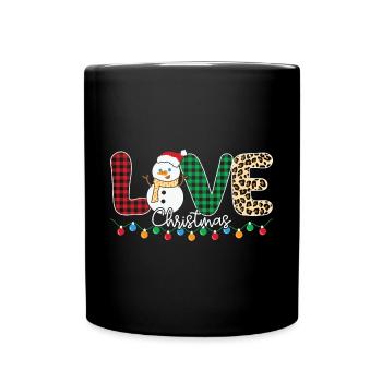 Weihnachten Weihnachtsmann Geschenke - Tasse einfarbig - Schwarz - Vorne