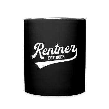 Rente 2023 Rentner Ruhestand Rentenanfang Pension - Tasse einfarbig - Schwarz - Vorne