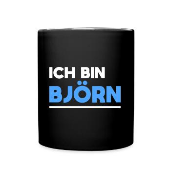 Björn Name Spruch für stolze Björns - Tasse einfarbig - Schwarz - Vorne