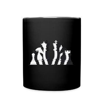 Pièces d’échecs - Mug uni - noir - Devant