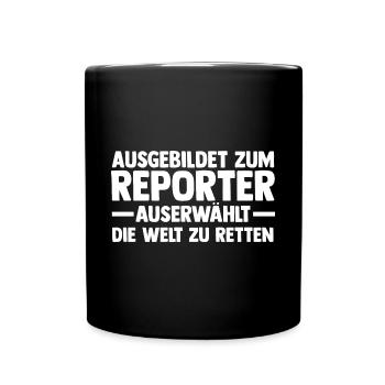 Journalistik Journalist Reporter - Tasse einfarbig - Schwarz - Vorne