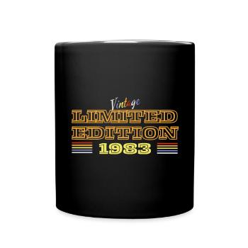 Jahrgang 1983 - Tasse einfarbig - Schwarz - Vorne