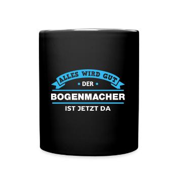Bogenmacher Design für stolze Handwerker - Tasse einfarbig - Schwarz - Vorne