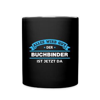 Buchbinder Design für stolze Handwerker - Tasse einfarbig - Schwarz - Vorne
