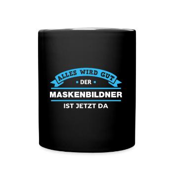 Maskenbildner Design für stolze Handwerker - Tasse einfarbig - Schwarz - Vorne