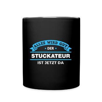 Stuckateur Design für stolze Handwerker - Tasse einfarbig - Schwarz - Vorne