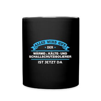 Isolierer Design für stolze Handwerker - Tasse einfarbig - Schwarz - Vorne