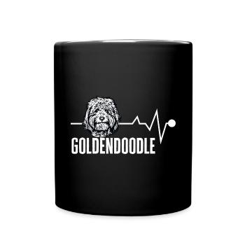 Goldendoodle Doodle Hund - Tasse einfarbig - Schwarz - Vorne
