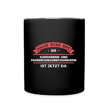 Fahrzeugbaumechanikerin Design für Handwerker - Tasse einfarbig - Schwarz - Vorne