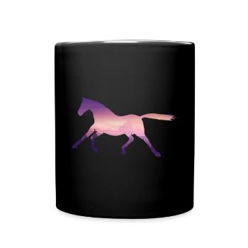 Pferd - Tasse einfarbig - Schwarz - Vorne