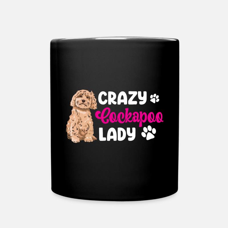 Cockapoo Hund - Tasse einfarbig - Schwarz