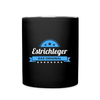 Estrichleger Design für stolze Handwerker - Tasse einfarbig - Schwarz - Vorne