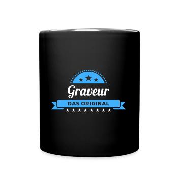Graveur Design für stolze Handwerker - Tasse einfarbig - Schwarz - Vorne