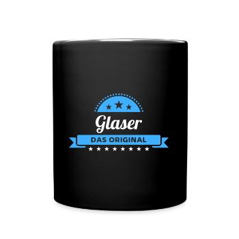 Glaser Design für stolze Handwerker - Tasse einfarbig - Schwarz - Vorne