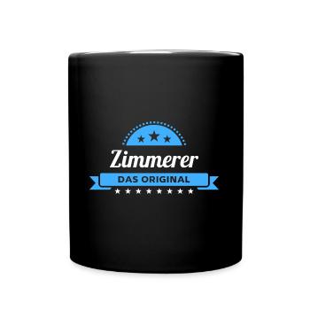 Zimmerer Design für stolze Handwerker - Tasse einfarbig - Schwarz - Vorne