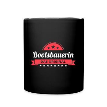 Bootsbauerin Design für stolze Handwerker - Tasse einfarbig - Schwarz - Vorne