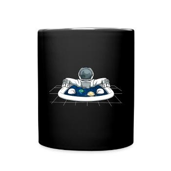Astronaut Badewanne Planeten Vollbad - Tasse einfarbig - Schwarz - Vorne