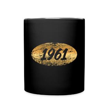 Jahr 1961 - Tasse einfarbig - Schwarz - Vorne