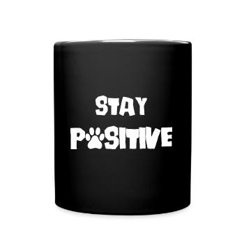 Stay Positive Dog Cat Paw Pet Master - Mug uni - noir - Devant