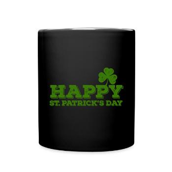 Bonne Saint-Patrick - Trèfle - Trèfle - Mug uni - noir - Devant