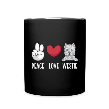 West Highland White Terrier Westie - Mug uni - noir - Devant