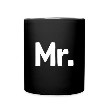 Mr. Matching Couple Engagement Wedding Honeymoon - Full Colour Mug - black - Front