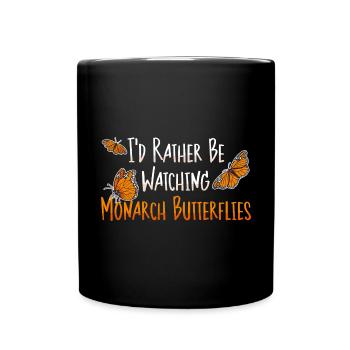 Monarque papillon monarque américain papillon monarque - Mug uni - noir - Devant