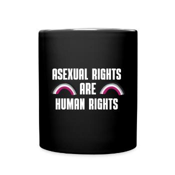 Ace Pride Month Regenbogen Geschenk LGBT Asexuell - Tasse einfarbig - Schwarz - Vorne