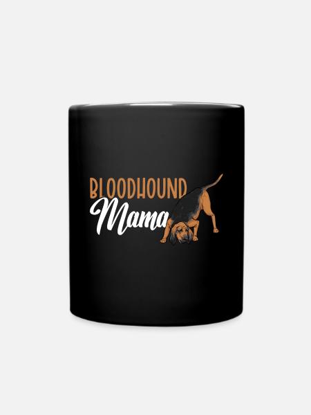 Bloodhound Hund Bluthund - Tasse einfarbig - Schwarz