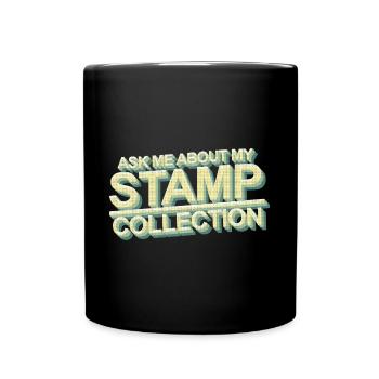 Stamp collecting - Full Colour Mug - black - Front