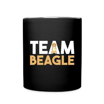 Hund Beagle - Tasse einfarbig - Schwarz - Vorne