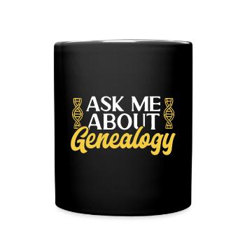 Genealogie Ahnenforschung Ahnenforscher - Tasse einfarbig - Schwarz - Vorne