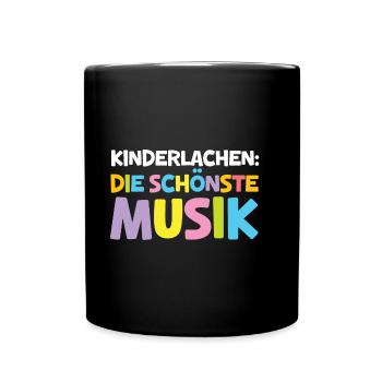 Abschied Erzieherin Kinderlachen Kita Abschied - Tasse einfarbig - Schwarz - Vorne
