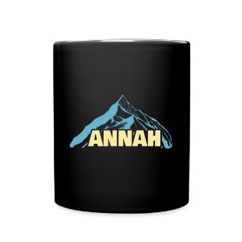 Geschenk für Annah - Tasse einfarbig - Schwarz - Vorne