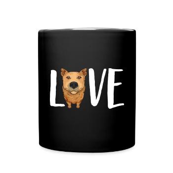 Australian Cattle Dog Red Blue Heeler - Tasse einfarbig - Schwarz - Vorne