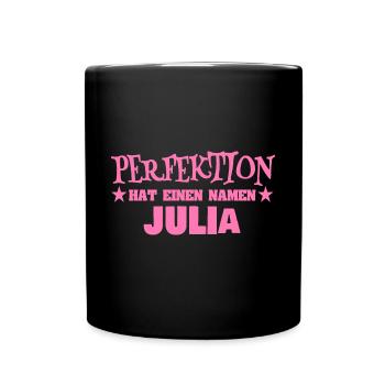 Geschenk für Julia - Tasse einfarbig - Schwarz - Vorne