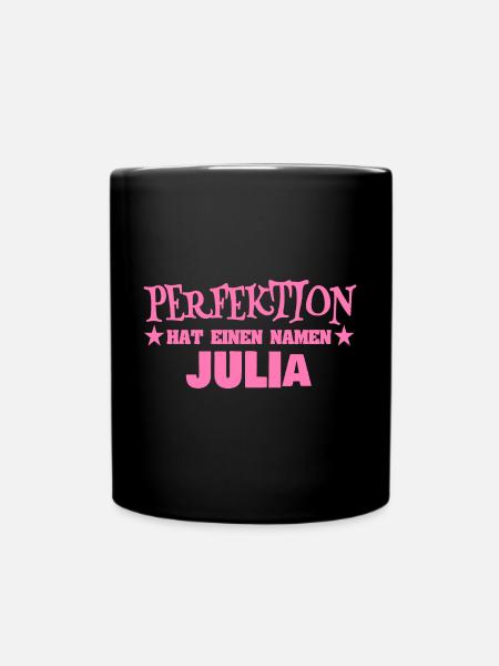 Geschenk für Julia - Tasse einfarbig - Schwarz