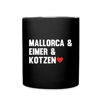 Party Urlaub Mallorca - Tasse einfarbig - Schwarz - Vorne
