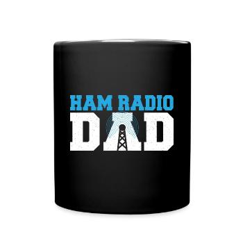 Ham Radio Dad Men Frequency Antenna Radio Lover - Tasse einfarbig - Schwarz - Vorne