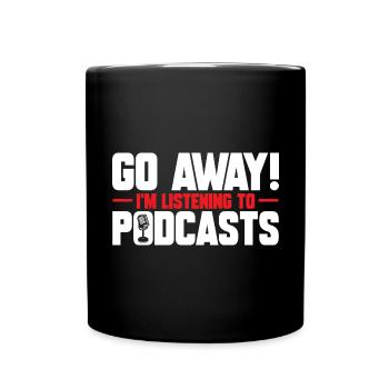 Podcaster Podcast - Full Colour Mug - black - Front