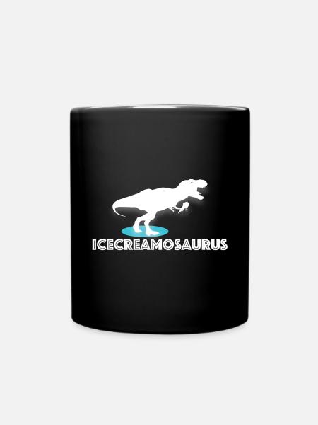Icecreamosaurus | Eis, Dino, lustige Sprüche - Tasse einfarbig - Schwarz